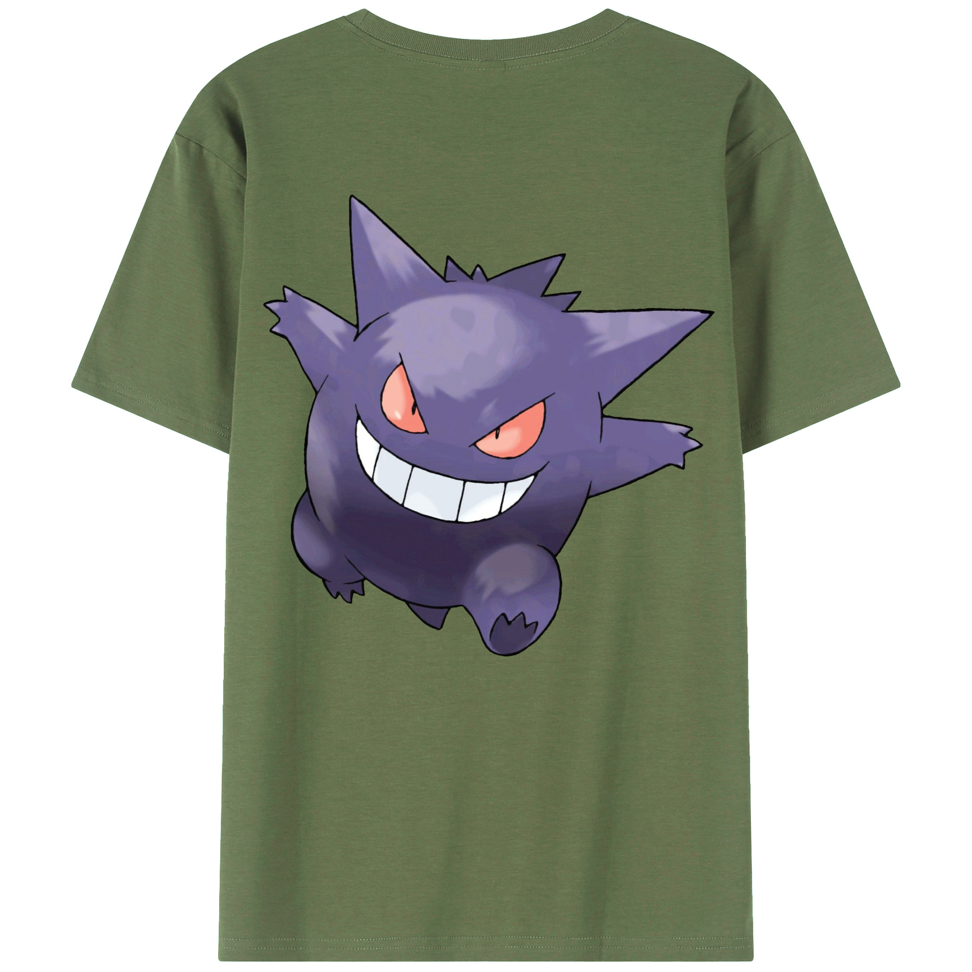 （画像用） ポケットモンスター Pokémon 綿100％ メンズ半袖Tシャツ（バックプリント） 通気性
